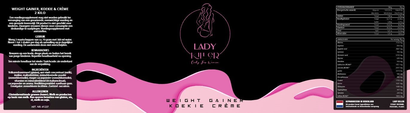 Weight Gainer, Kookie & Crème - 2000 Gram lady killer