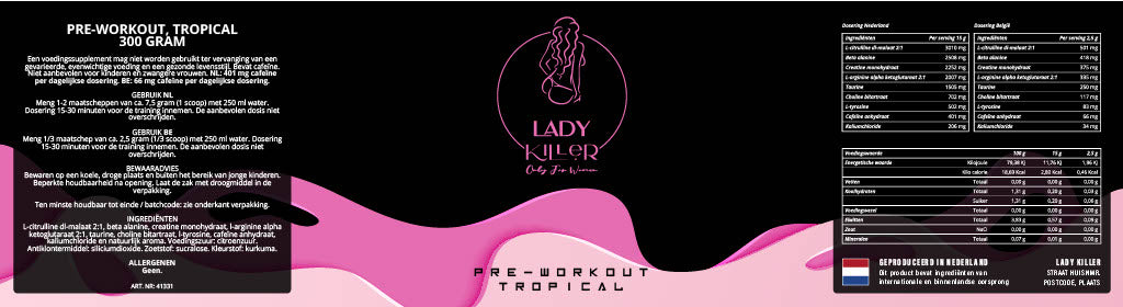 PRE Workout Tropical LadyKiller
