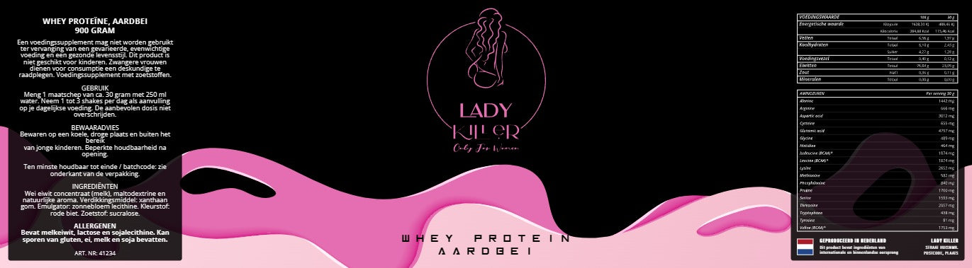 whey protein aarbei lady killer 900 Gram
