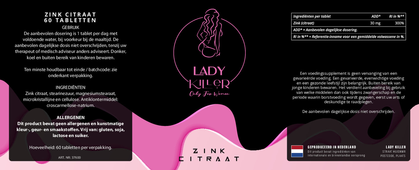 Zink Citraat LadyKiller